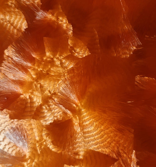 Amber Crystal Finish Glass Paint sample showing its crystalline pattern.